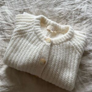 Sezane Emile Cardigan - Ecru (white) XS